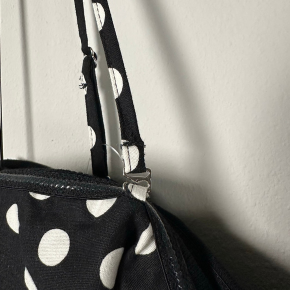 NWT Dolan Cropped Bow Polka Dot Ribbed Sweater Tank Size Large - Picture 5 of 10